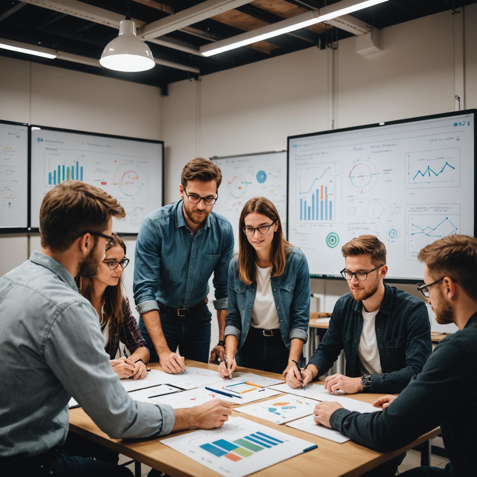 Sprytani Academy instructors and students in a workshop