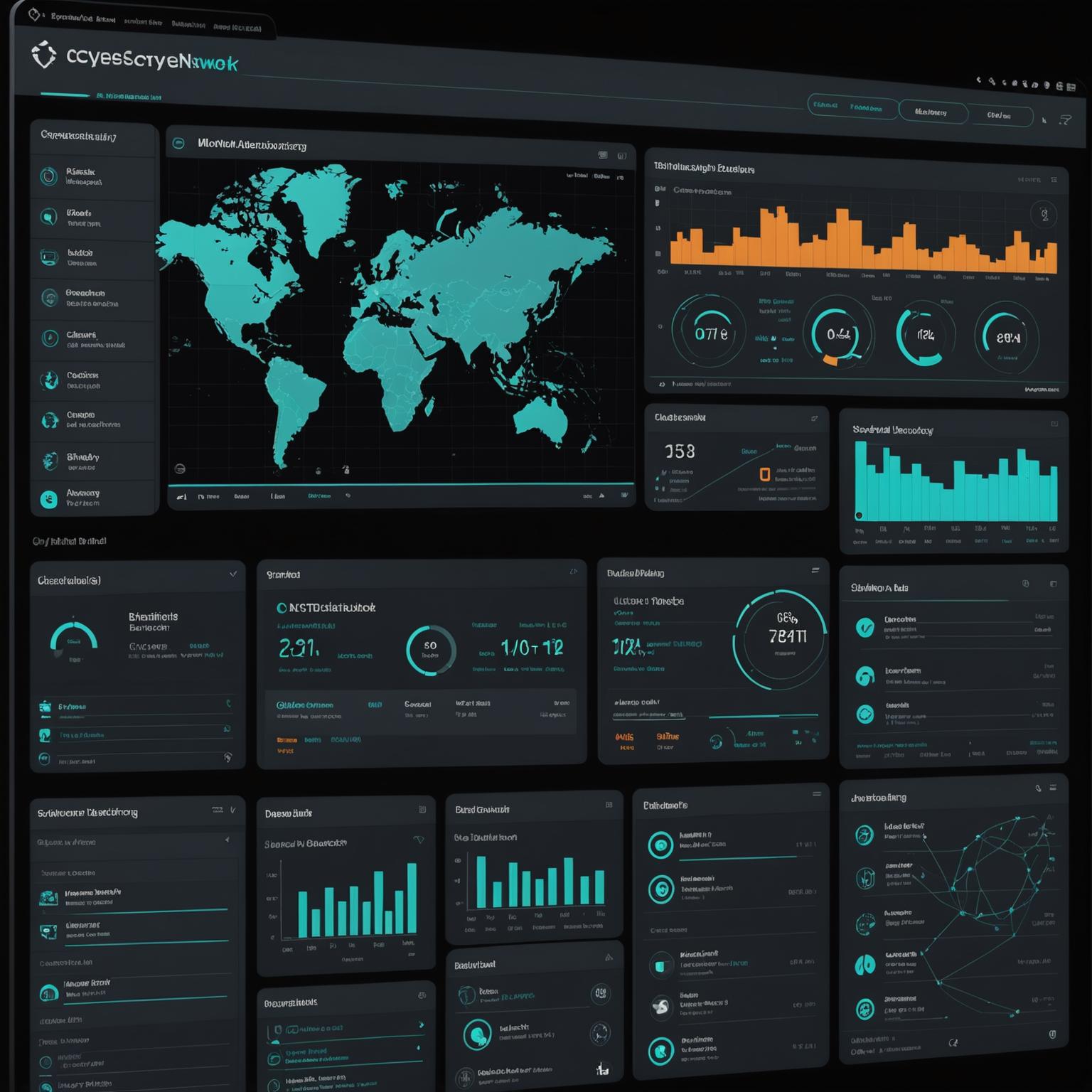 Cybersecurity network monitoring dashboard