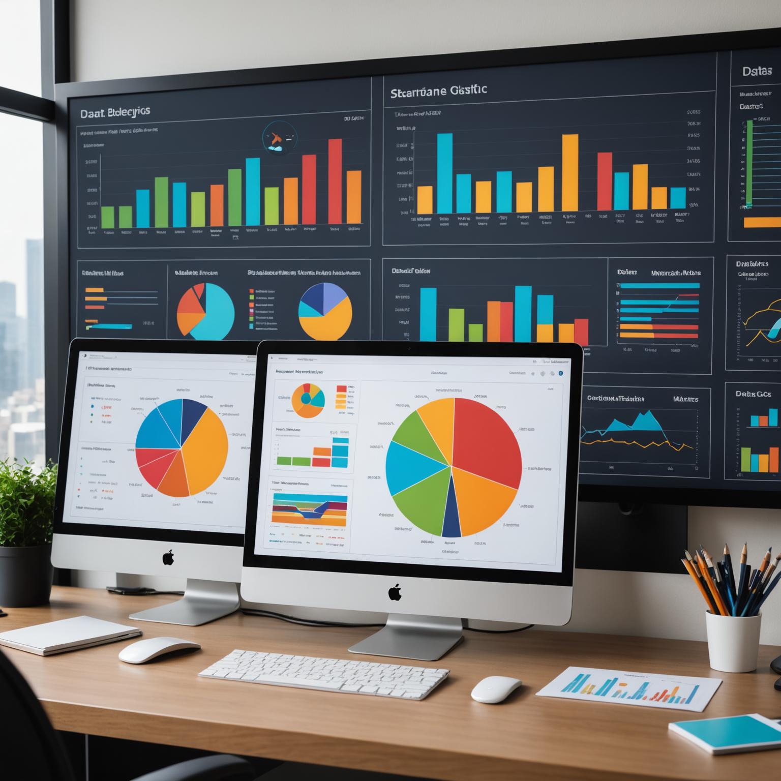 Data science dashboard with analytics visualisations